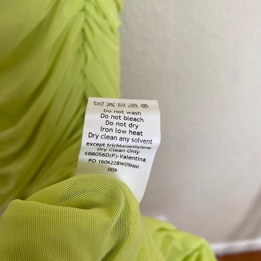 HOUSE OF CB 'Valentina'Lime neon Asymmetric Cutout Midi‎ Dress/Size XS plus cup - Image 16