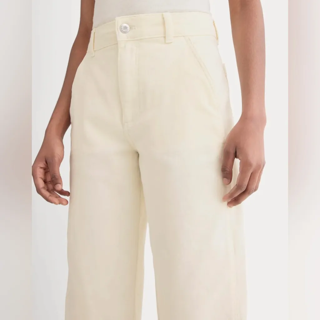 Everlane The Utility Barrel Pant in Bone, Size 6 - Image 3