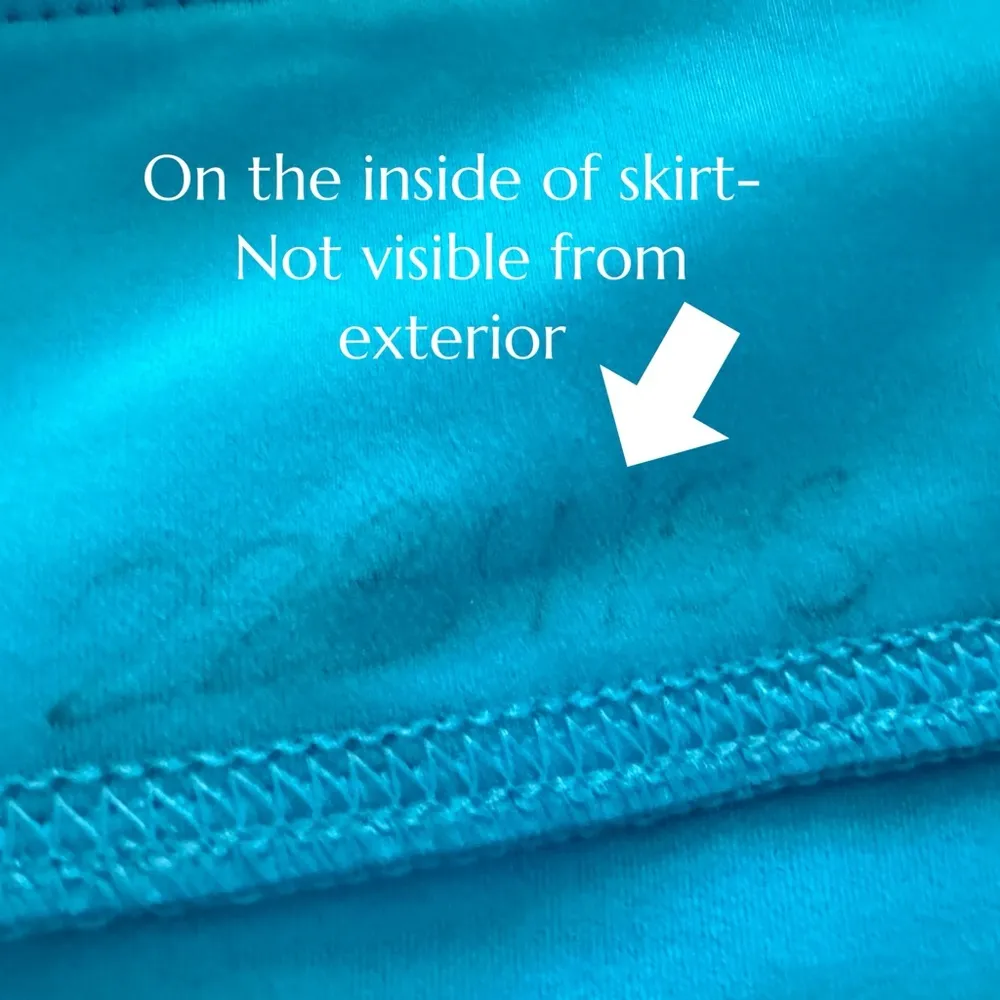 Lands' End Women's Sz 10 Mini Swim Skirt Pull On Beach Summer Vacay Blue Preppy - Image 5