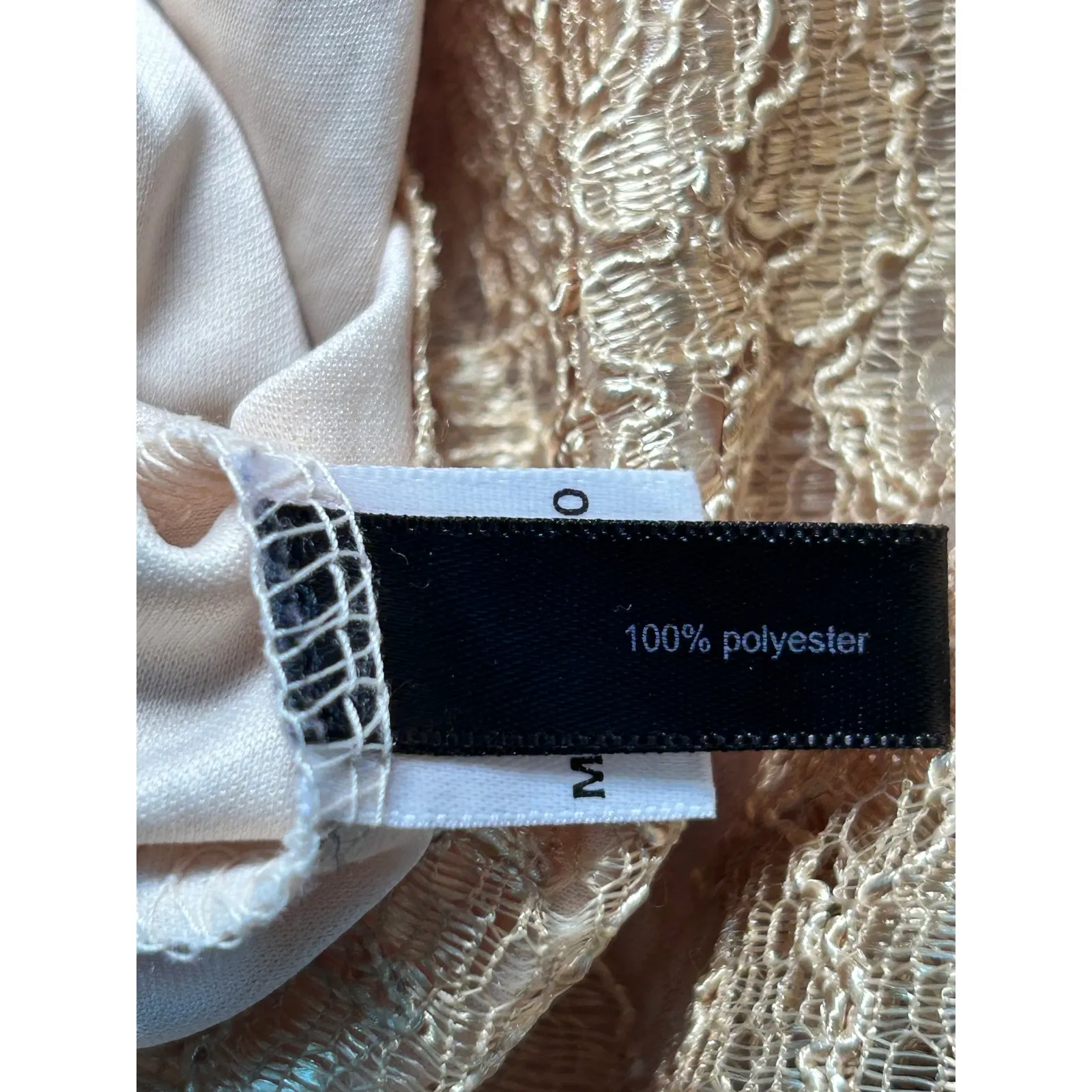 Vintage The Limited Gold Lace Halter Top Women's Size L Evening Party Y2K Glam - Image 6