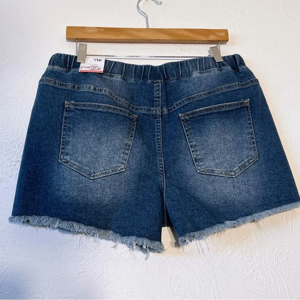 YMI EASY FIT DREAM COLLECTION PULL ON SHORTS STRETCH HYBRID SZ XL NEW - Image 2