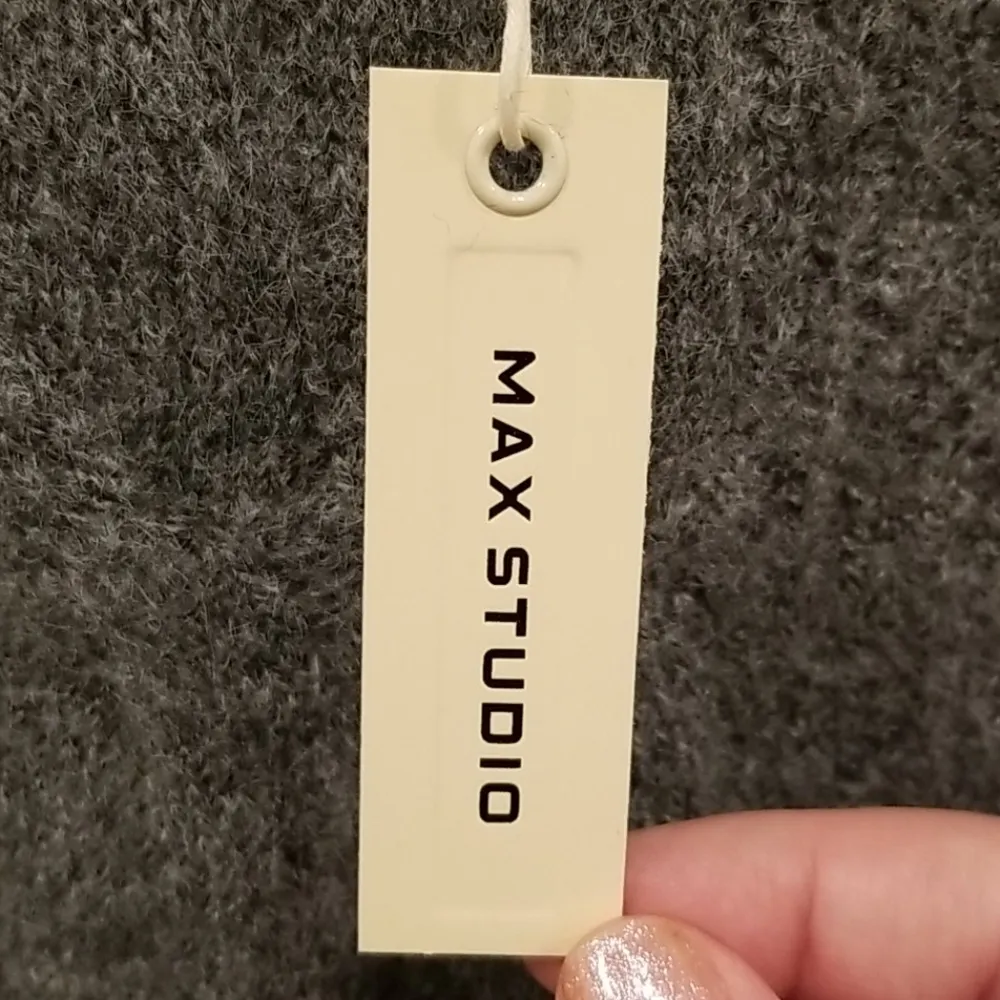 💕MAX STUDIO💕 Cable Knit Pullover Sweater ~ Gray - Image 13