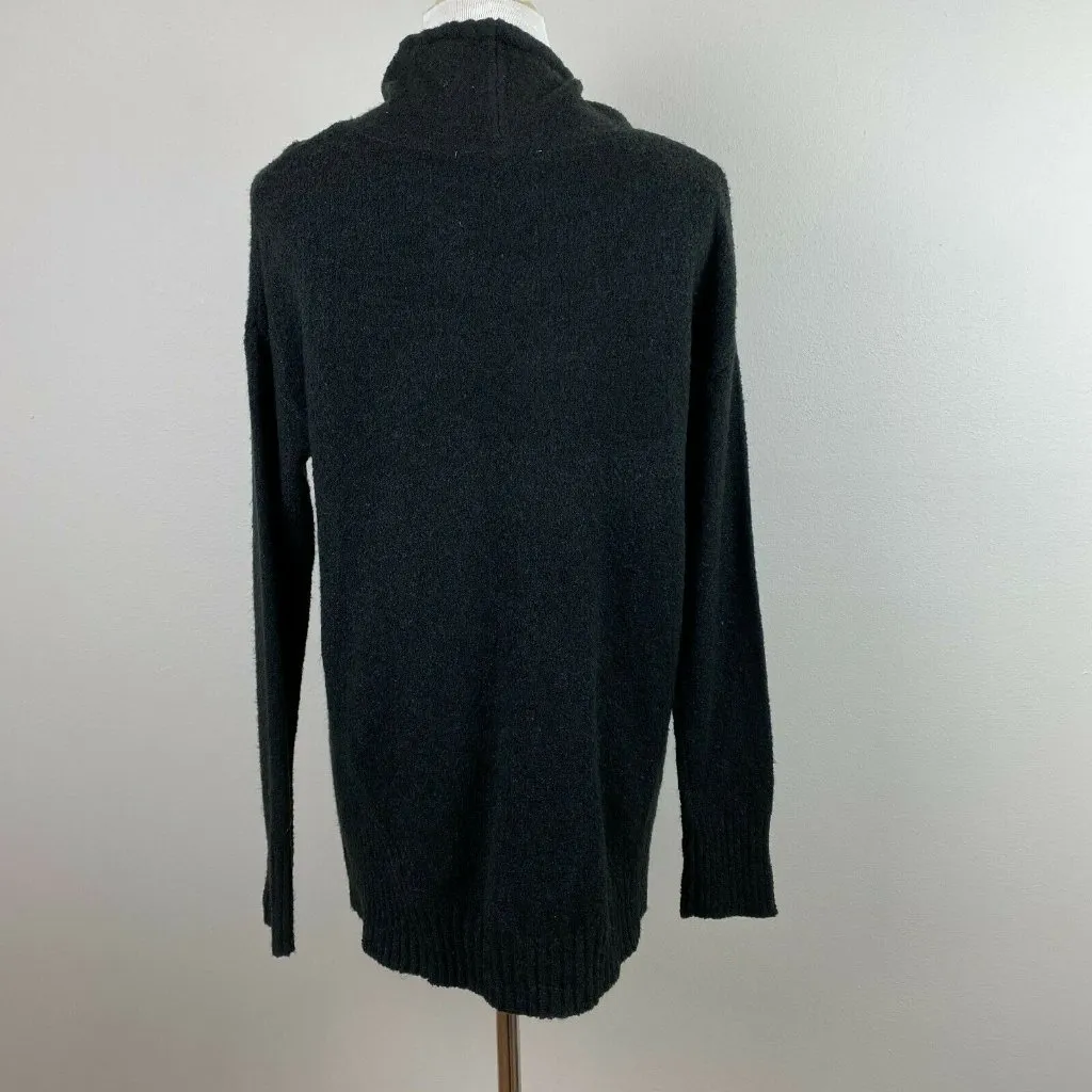 Philosophy Sweater Solid Black‎ Mock Neck Drawstring Cozy Womens Petite S - Image 4