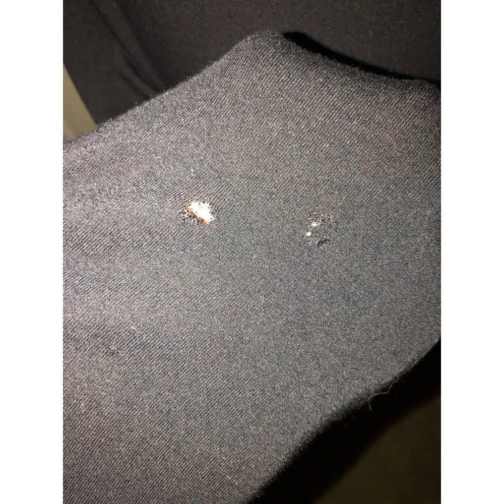 Lucy & Laurel Black Dress Flippy Skirt Deep Vneck Flawed Large - Image 7