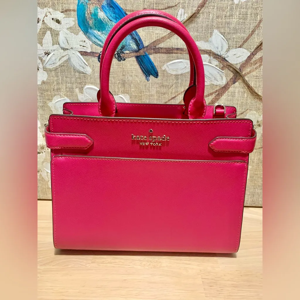 Kate Spade ☀️ Staci Satchel & Wallet - Pink Ruby - Image 3