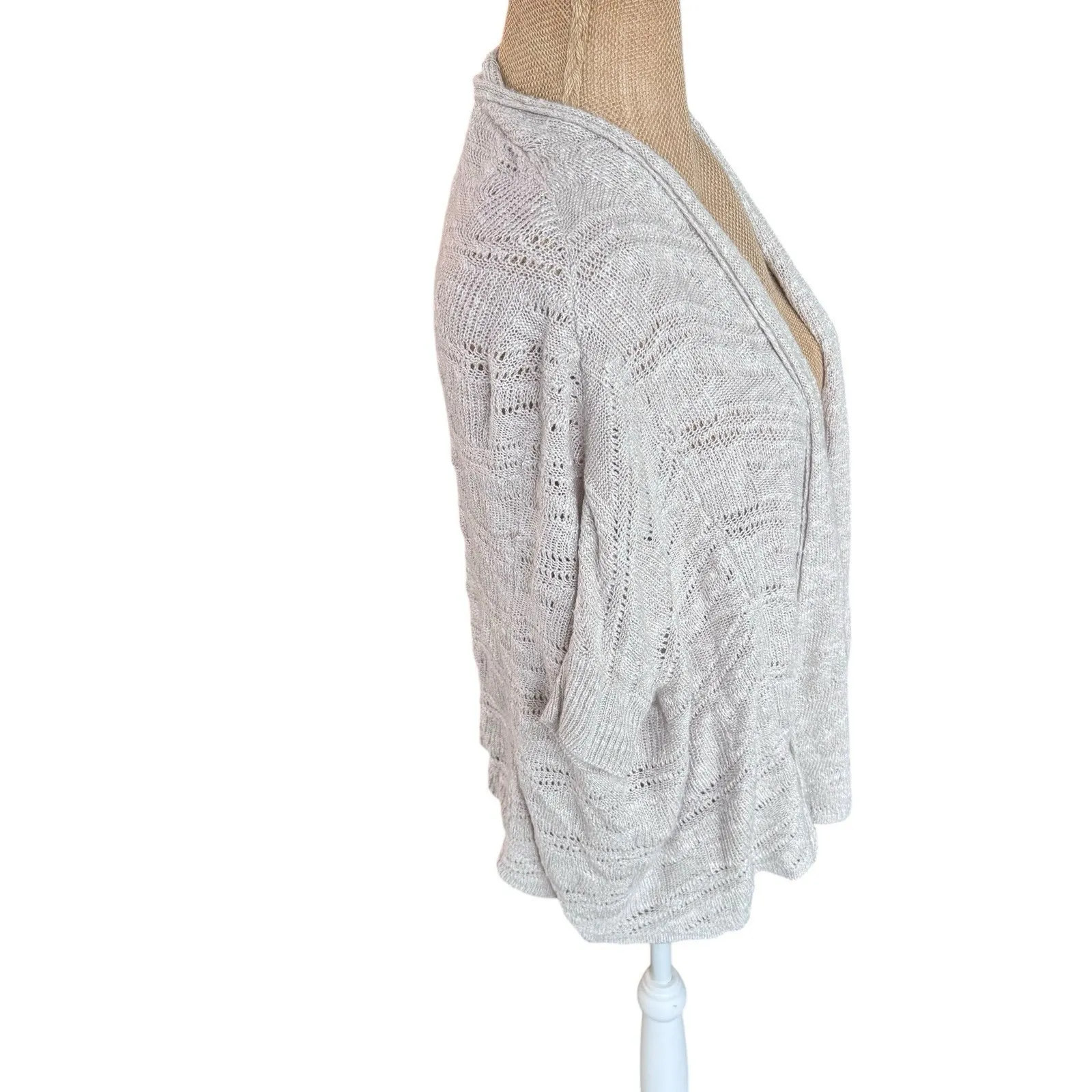 Eileen Fisher‎ Lightweight Open Front Cardigan Linen Blend Boho Lightweight XS - Image 3