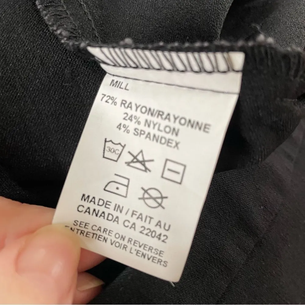 Margaret M Stitch Fix Black Skirt Button Front Pull On Stretchy M Size M - Image 5