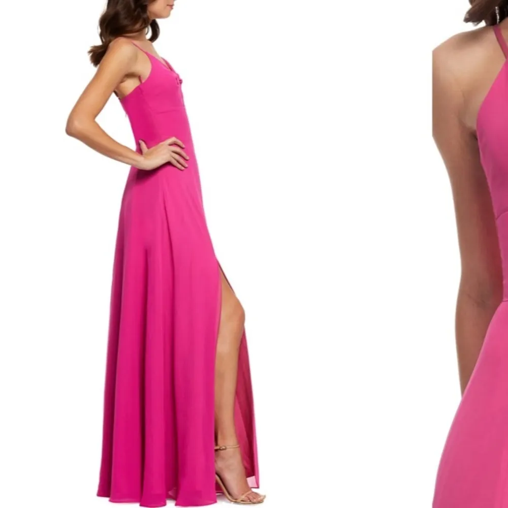 Dress The Population Cambria Faux-Knot Gown Med - Image 4