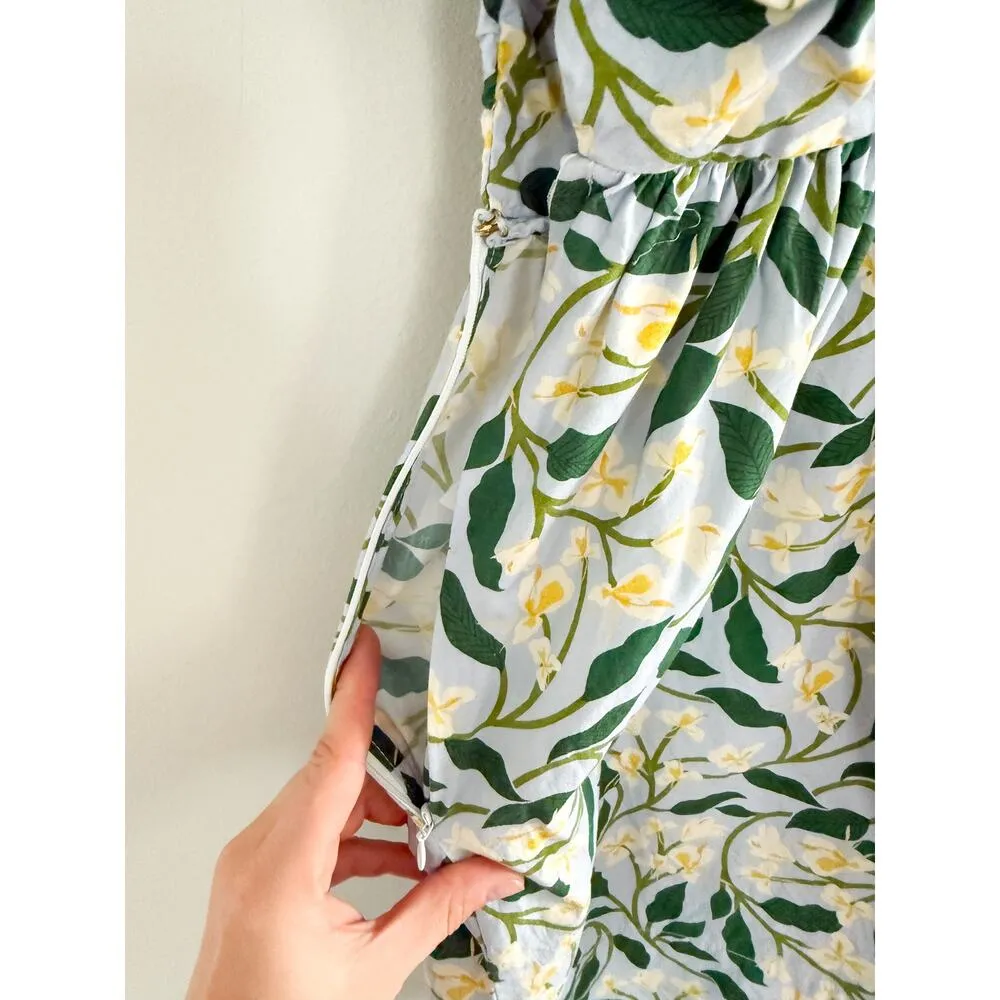 Agua by Agua Bendita | Horizonte Mini Dress in Celeste Blue Yellow Floral | XL - Image 7