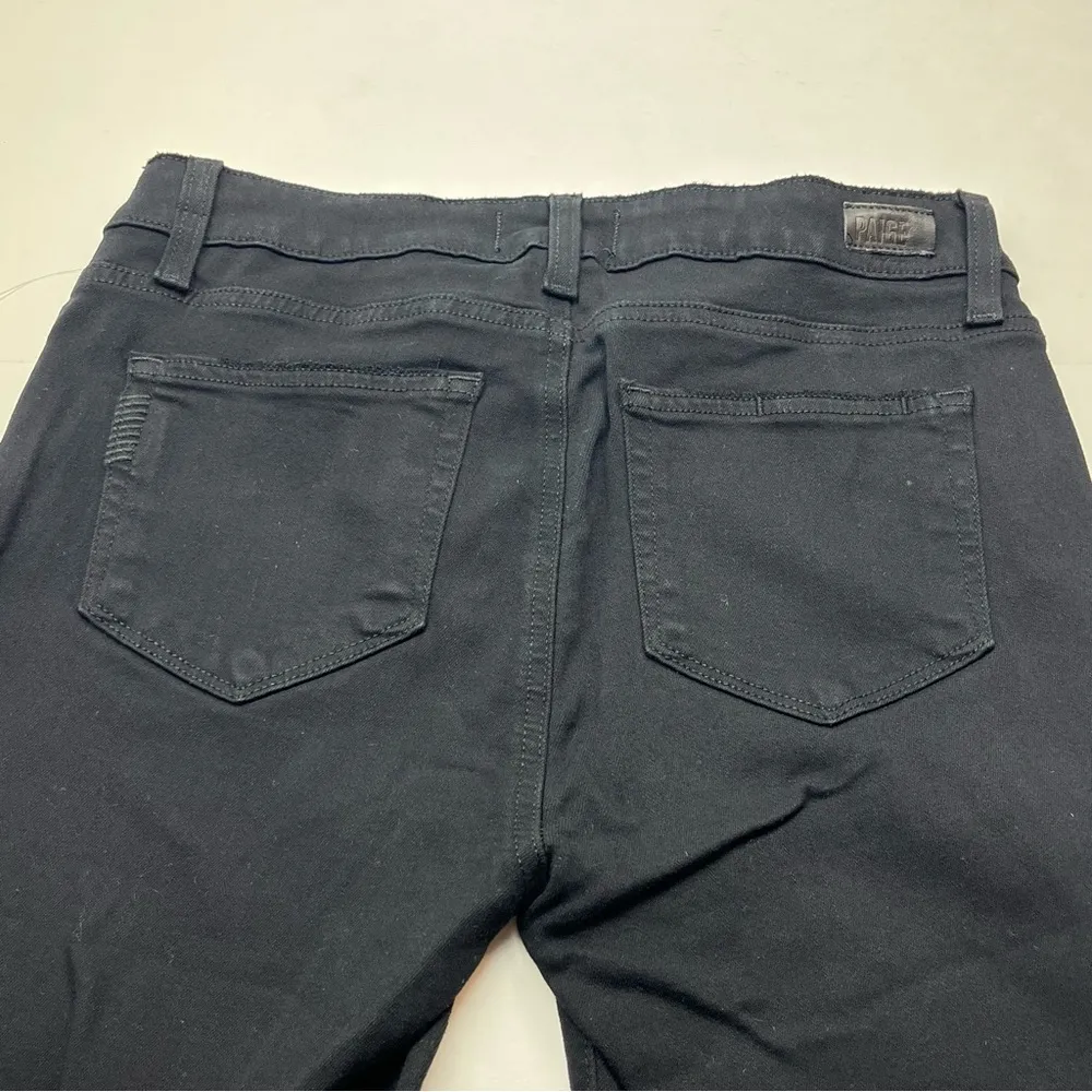 Paige Verdugo Ankle Womens SZ 27 Black Twilight Distructed Denim Jean Distressed - Image 11