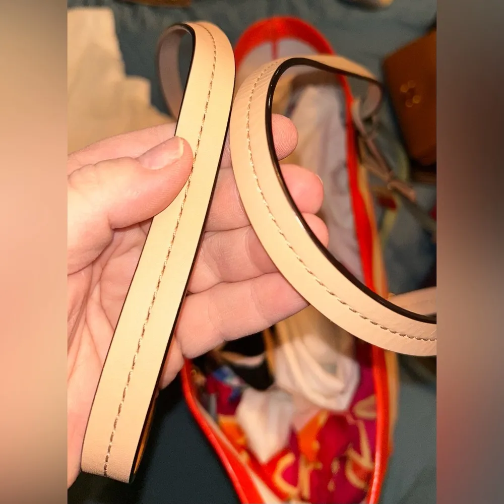 Kate Spade Orange and White Striped Tote Bag EUC - Image 3