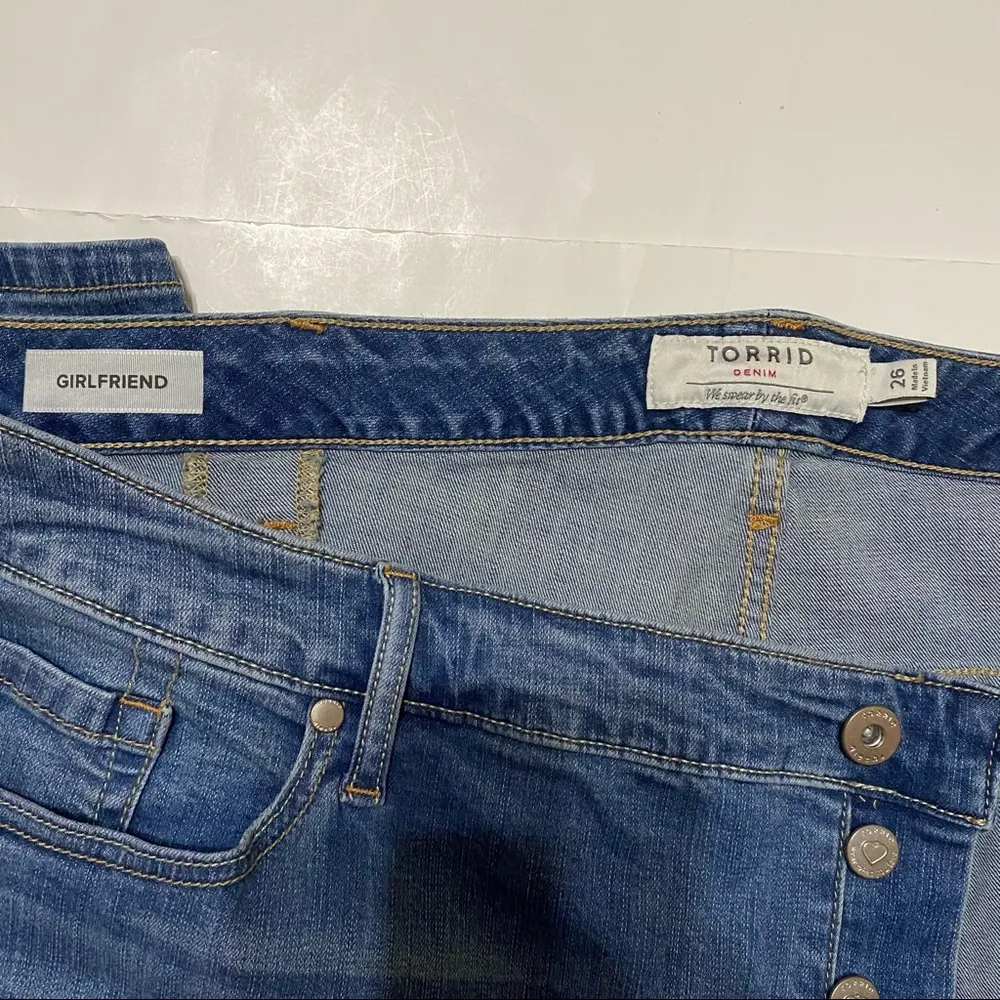 Torrid High-Waisted Button Fly Girlfriend Jeans - Image 6