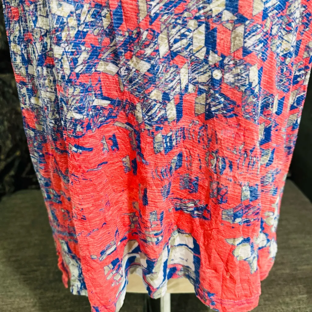 David Cline‎ Women Colorful Mosaic Patterned Fabric Lightweight V - Image 4