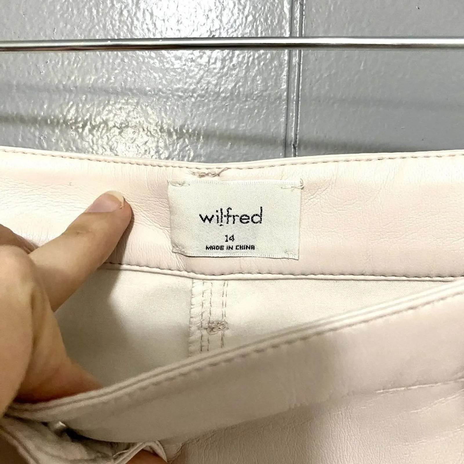 NEW Aritzia Wilfred Vin Cris Melina High Rise Straight Leg Cropped Pants 14 Tall - Image 4