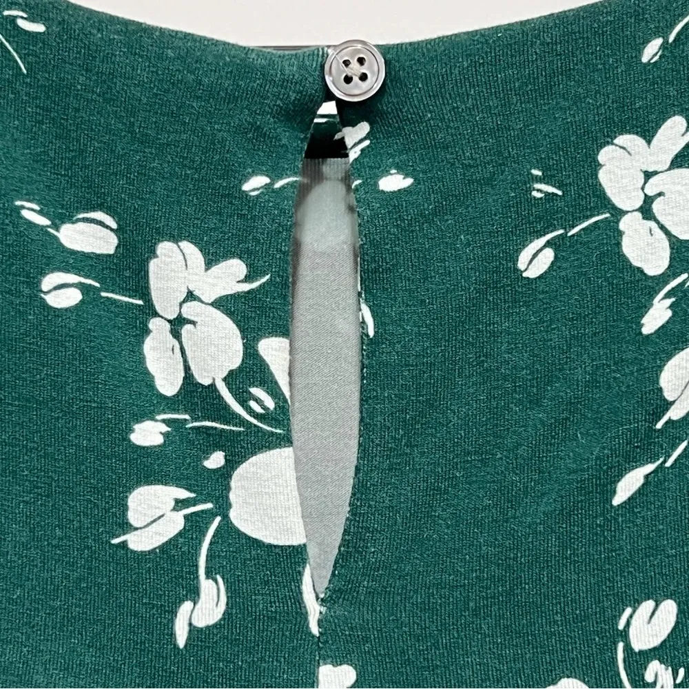 J.Jill Wearever Collection Floral Green T.Shirt Dress large Petite - Image 3