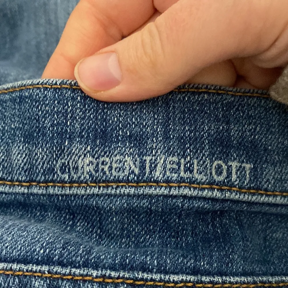 Current Elliott the stiletto windmill destroy slim jeans busted knee size 25 - Image 12