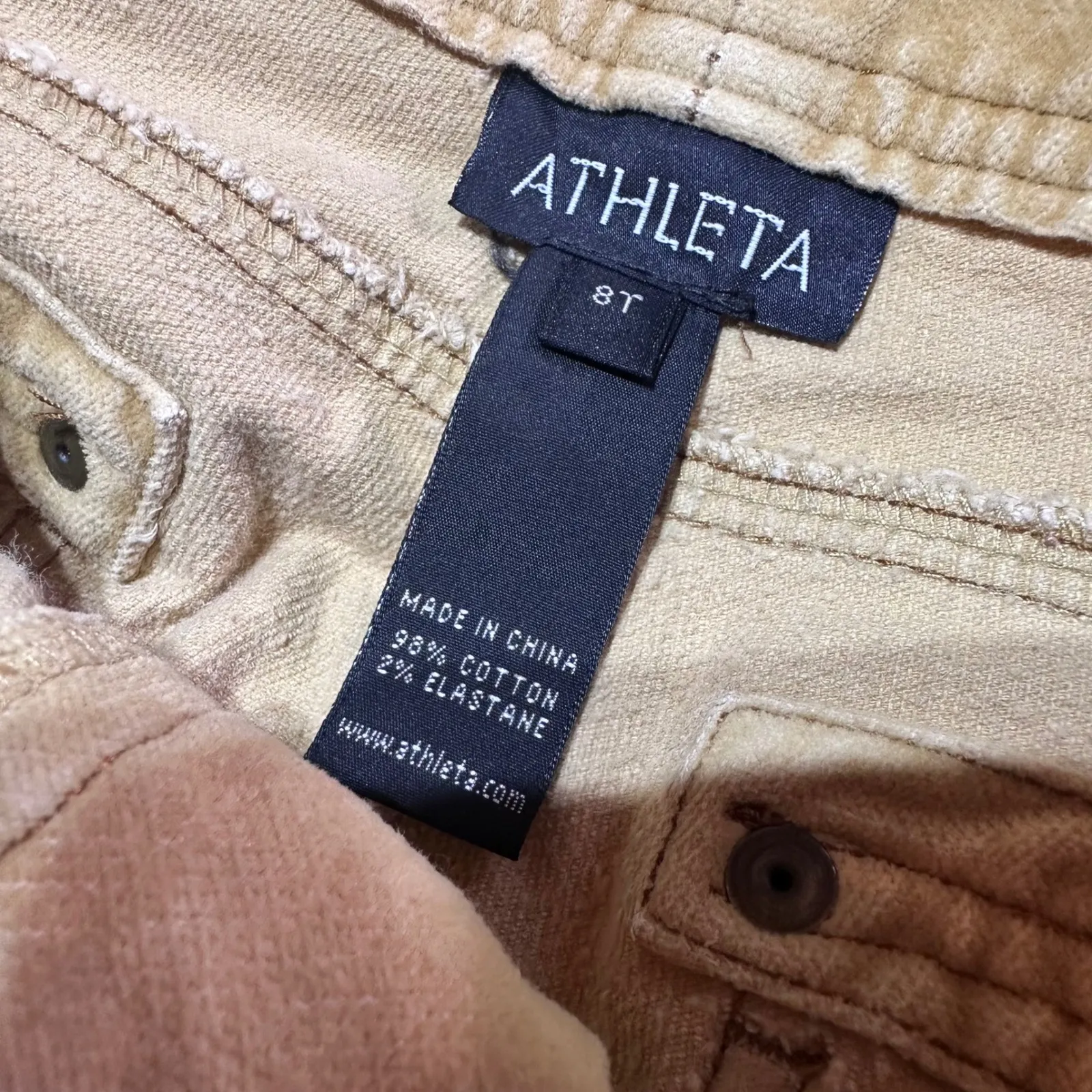 Athleta Khaki Tan Cargo Straight Leg Pants Women's Size 8T Utility Hiking - Image 3
