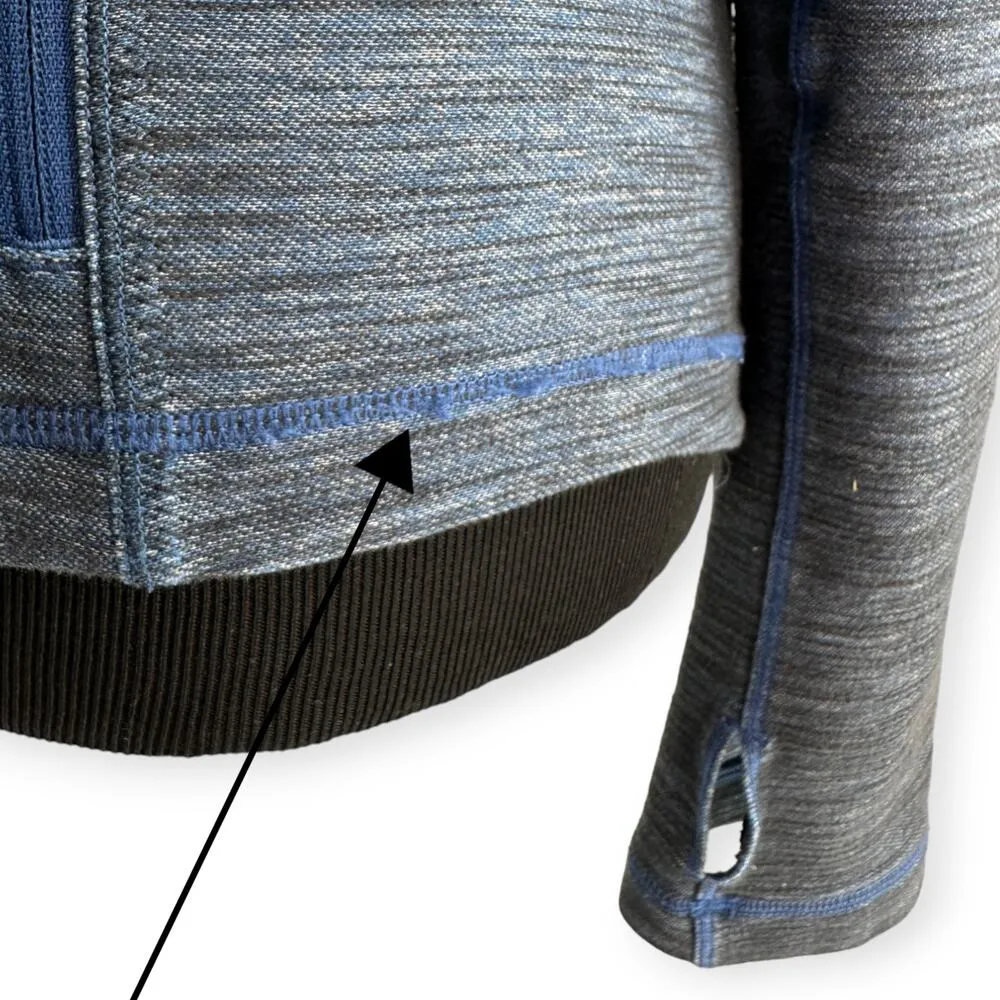 Lululemon | Size 4 | Blue / Black Slub Denim Reversible Limitless Forme Jacket - Image 13