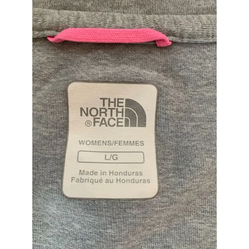 The North Face v neck cap sleeve t shirt size large women's gray - Image 2