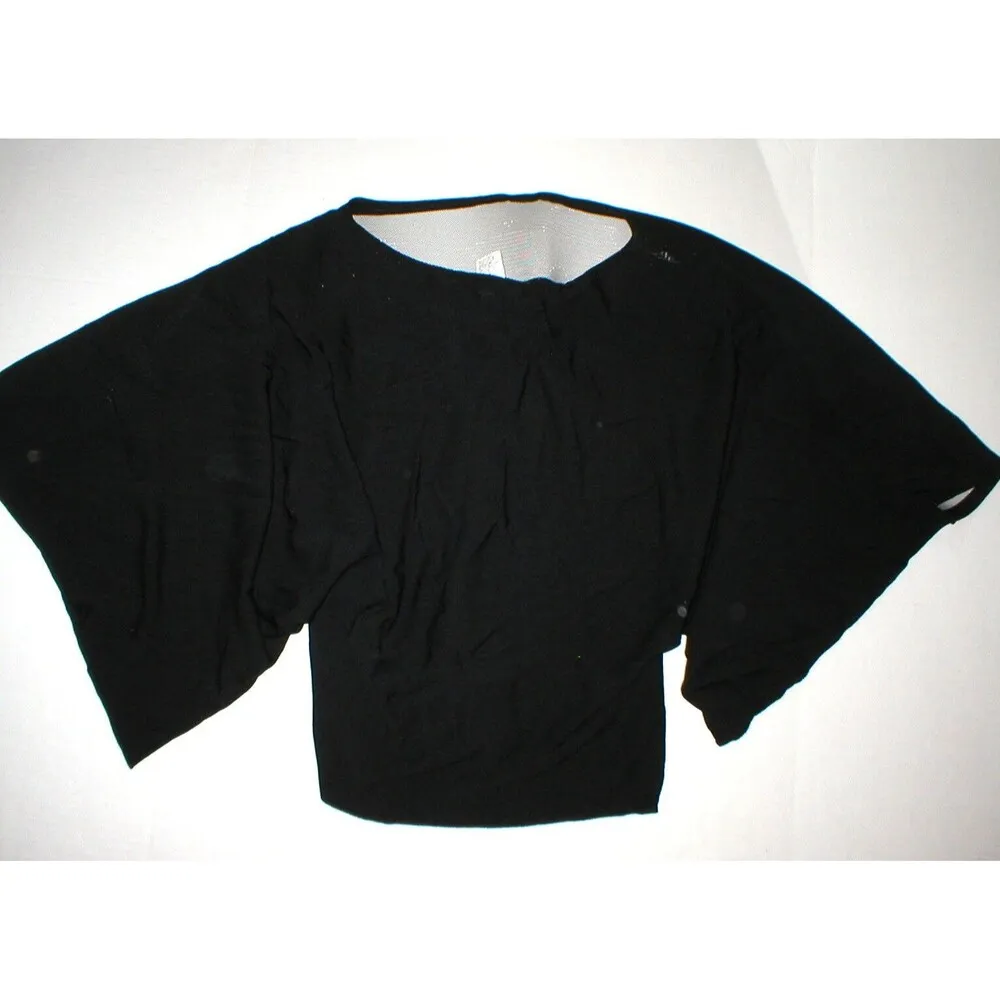 New Womens Designer Blouse Top 44 IT 10 Black Viscose Pier Antonio Gaspari Italy - Image 3