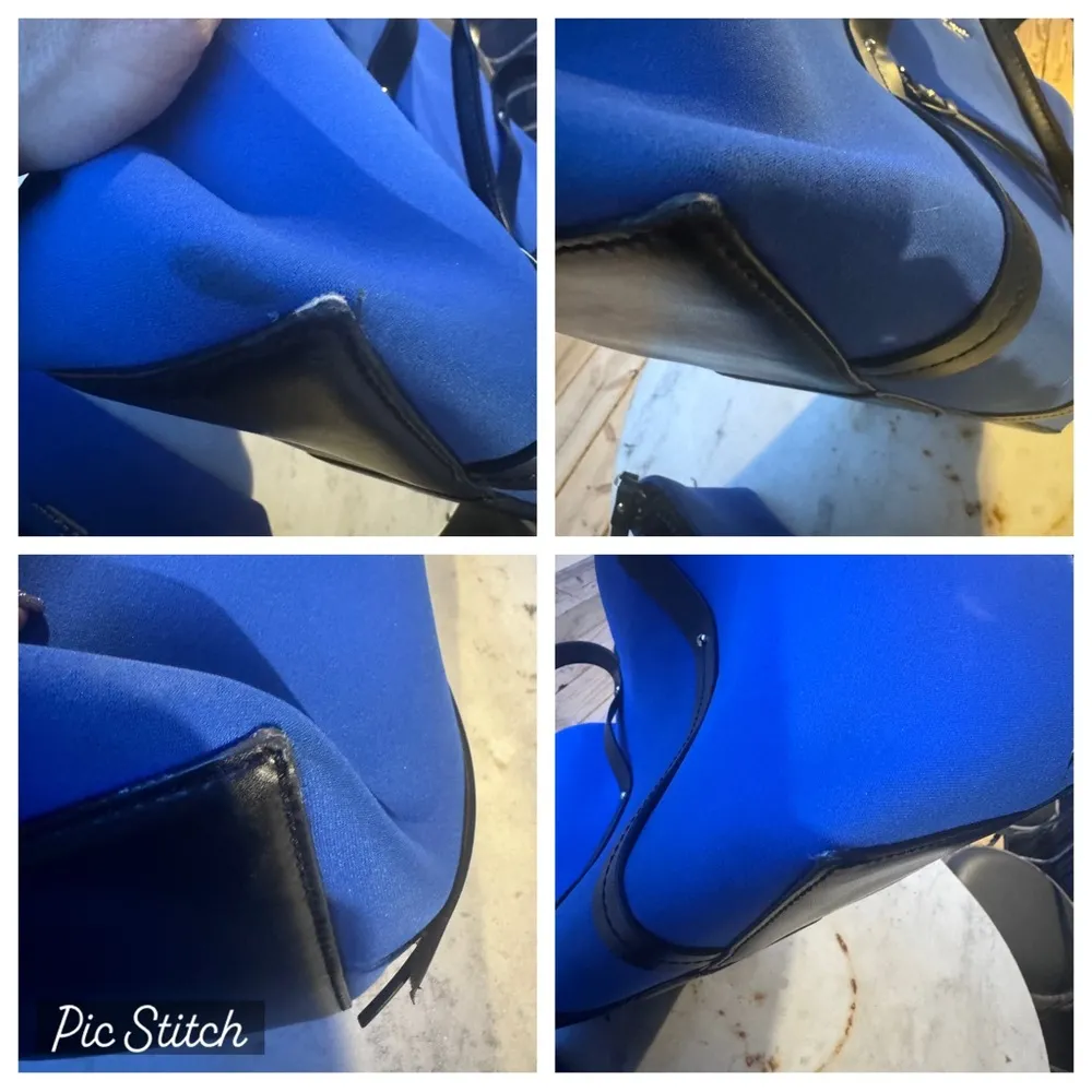 Kate Spade Esta Street Babe neoprene large tote & wristlet cosmetic bag BLUE - Image 9