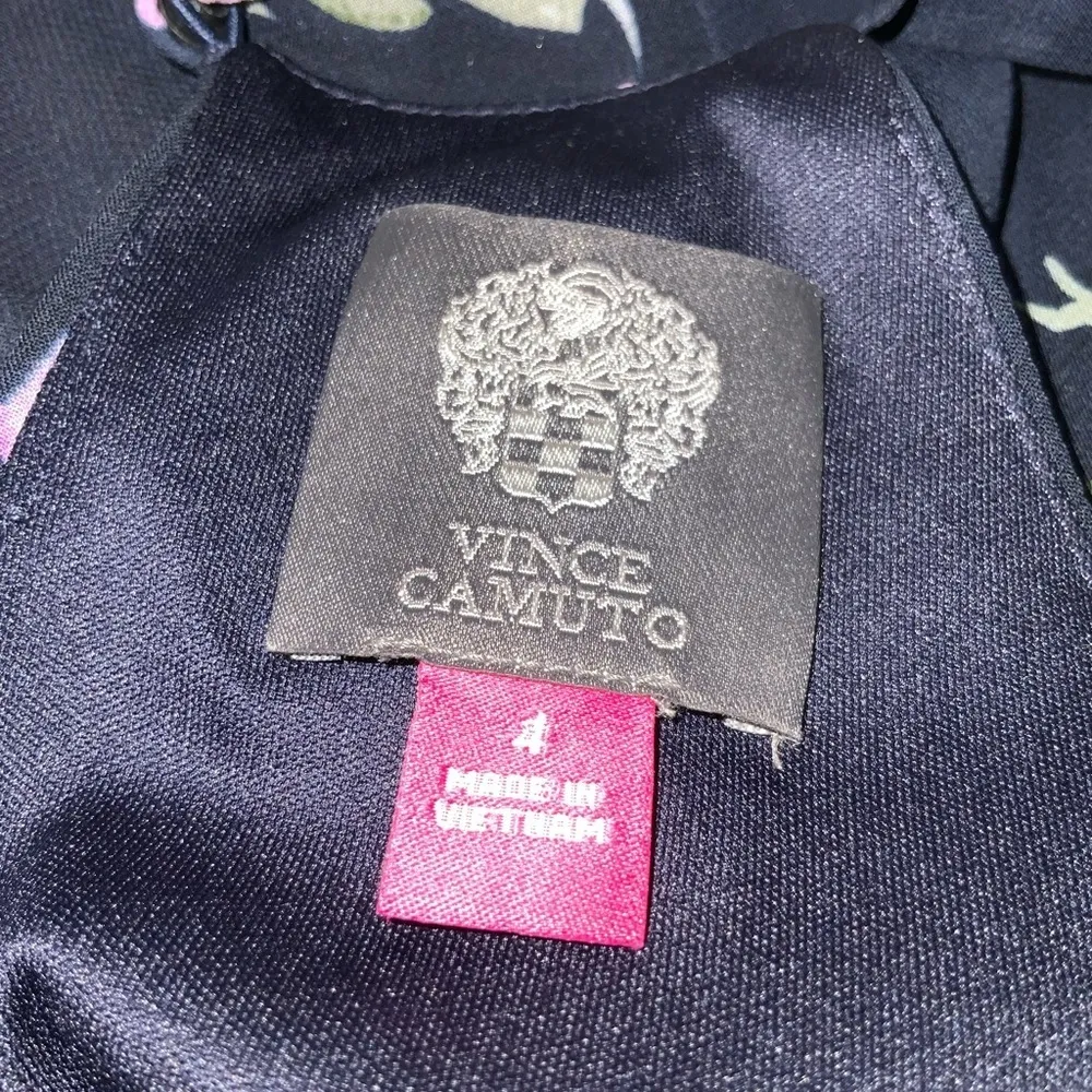 Vince Camuto Black Tropical Floral Halter Hi/Lo Maxi Chiffon Cruise Dress 4 - Image 13