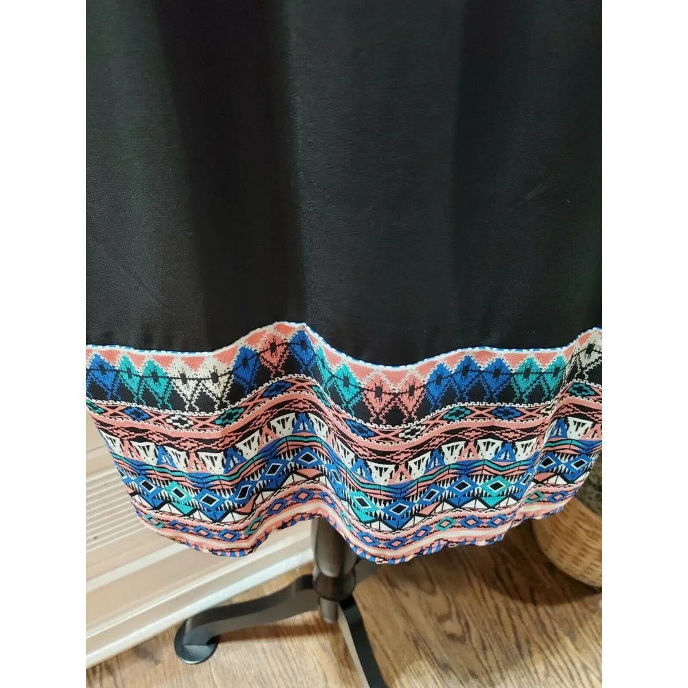 As U Wish Women's Black Polyester V-Neck Long Sleeve Knee Length Dress Size L - Image 4