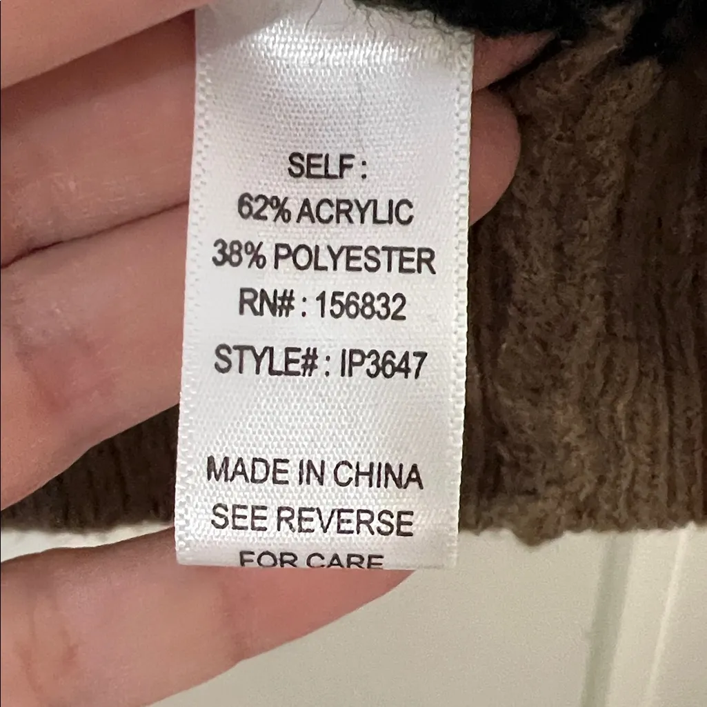 BiBi Brown and Black Leopard Print Sweater Size M - Image 4