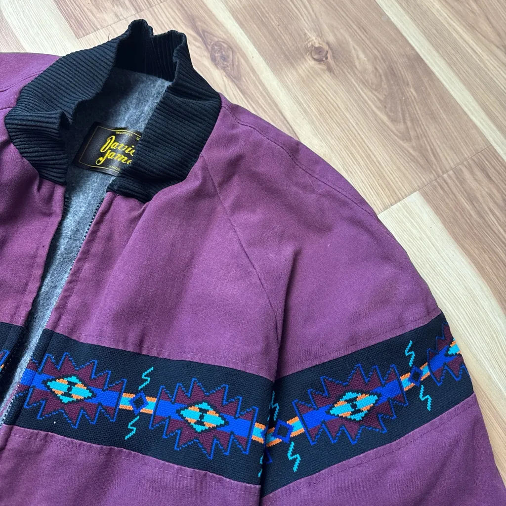 Vintage David James Aztec Jacket Size L - Image 3