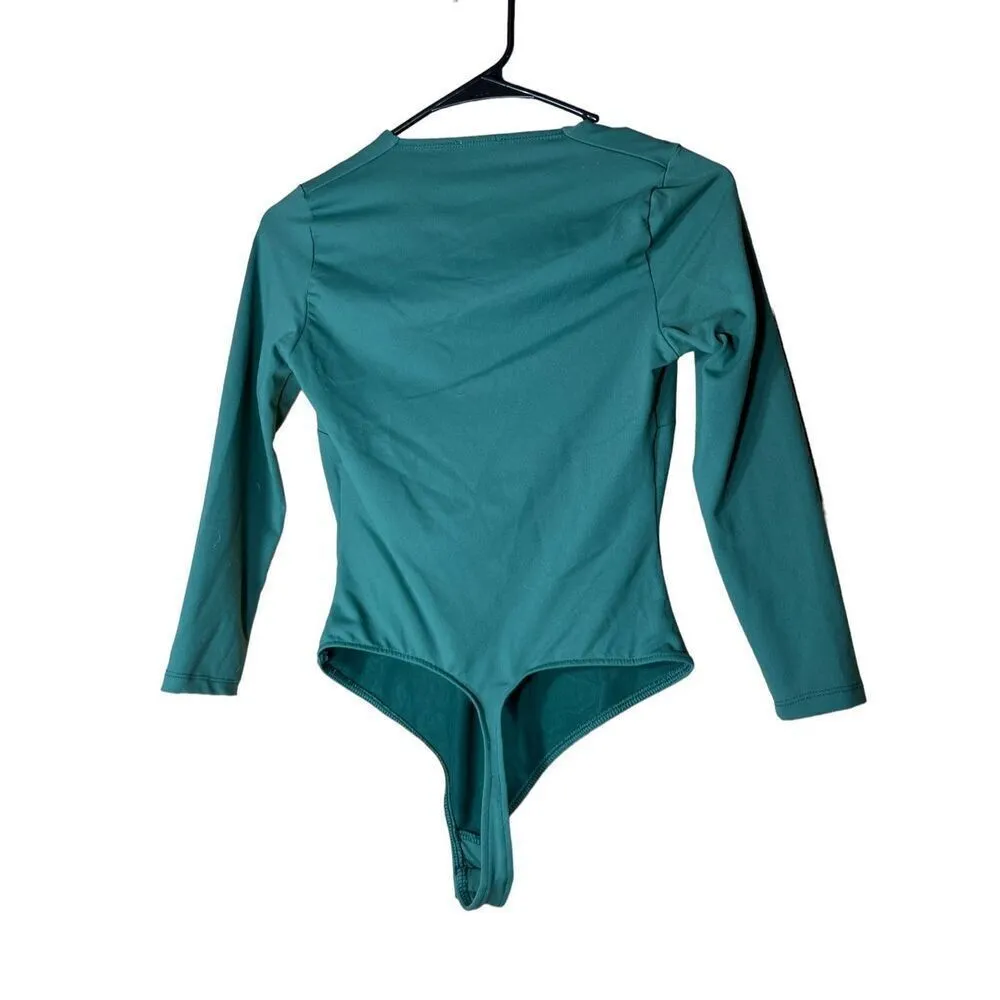 Intimately Free People Duo Close Call Green Bodysuit Size XS - Image 7