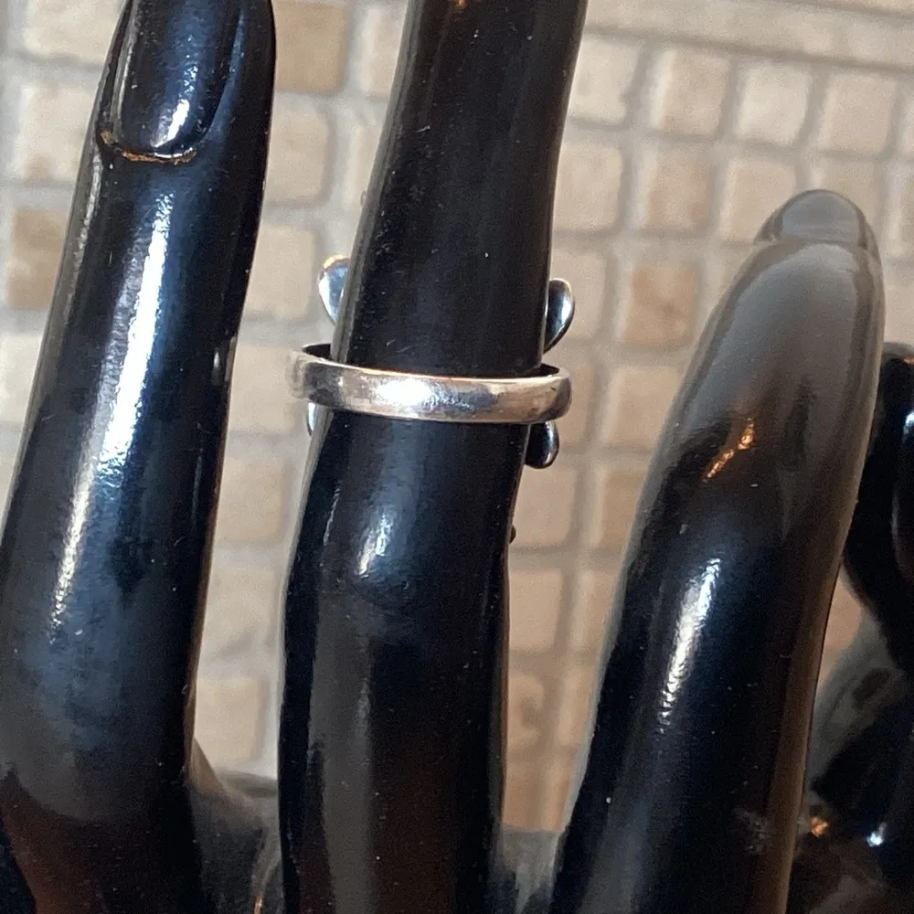 STERLING SILVER 925 BLUE LABRADORITE DETAILED RING SIZE 6 1/2 STATEMENT PIECE - Image 4