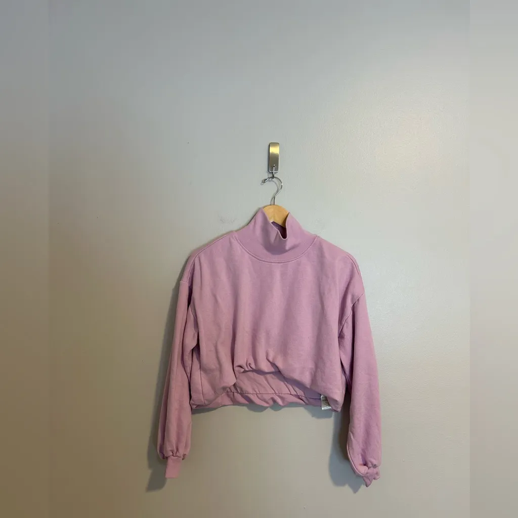 Anthropologie Pilcro Bubblehem Cropped Pink Sweatshirt size XS - Image 2