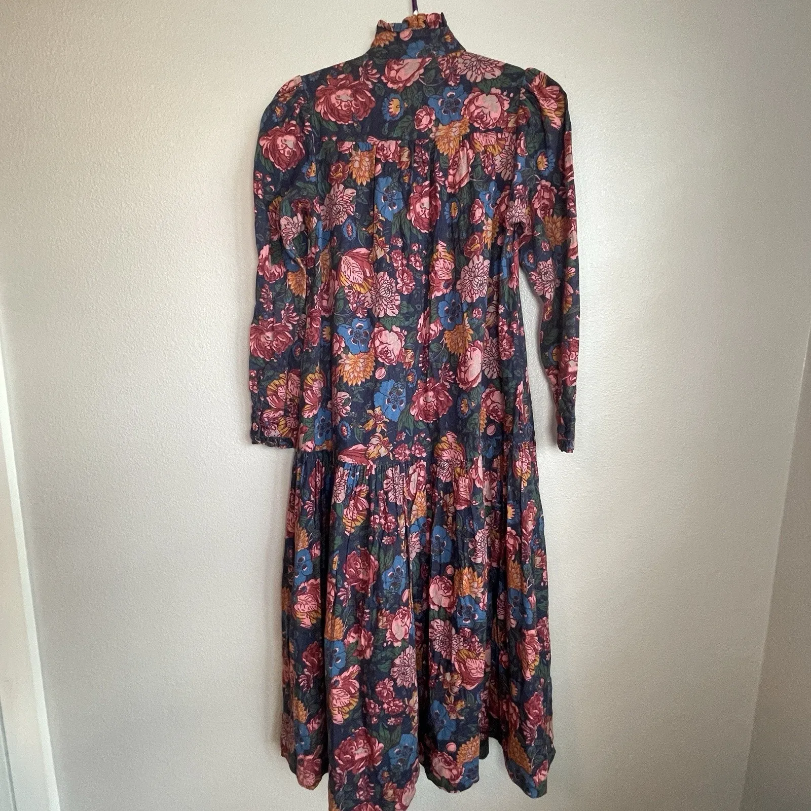 Vtg Laura Ashley Floral Cotton Wool Sz 6 Pockets Cottage Core dark academia - Image 10