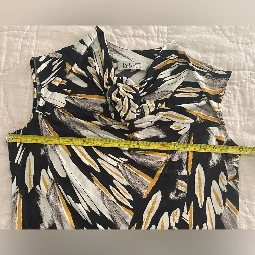 Kasper Women’s Blouse Cowl Neck Sleeveless Business Workwear Size Small - Image 5