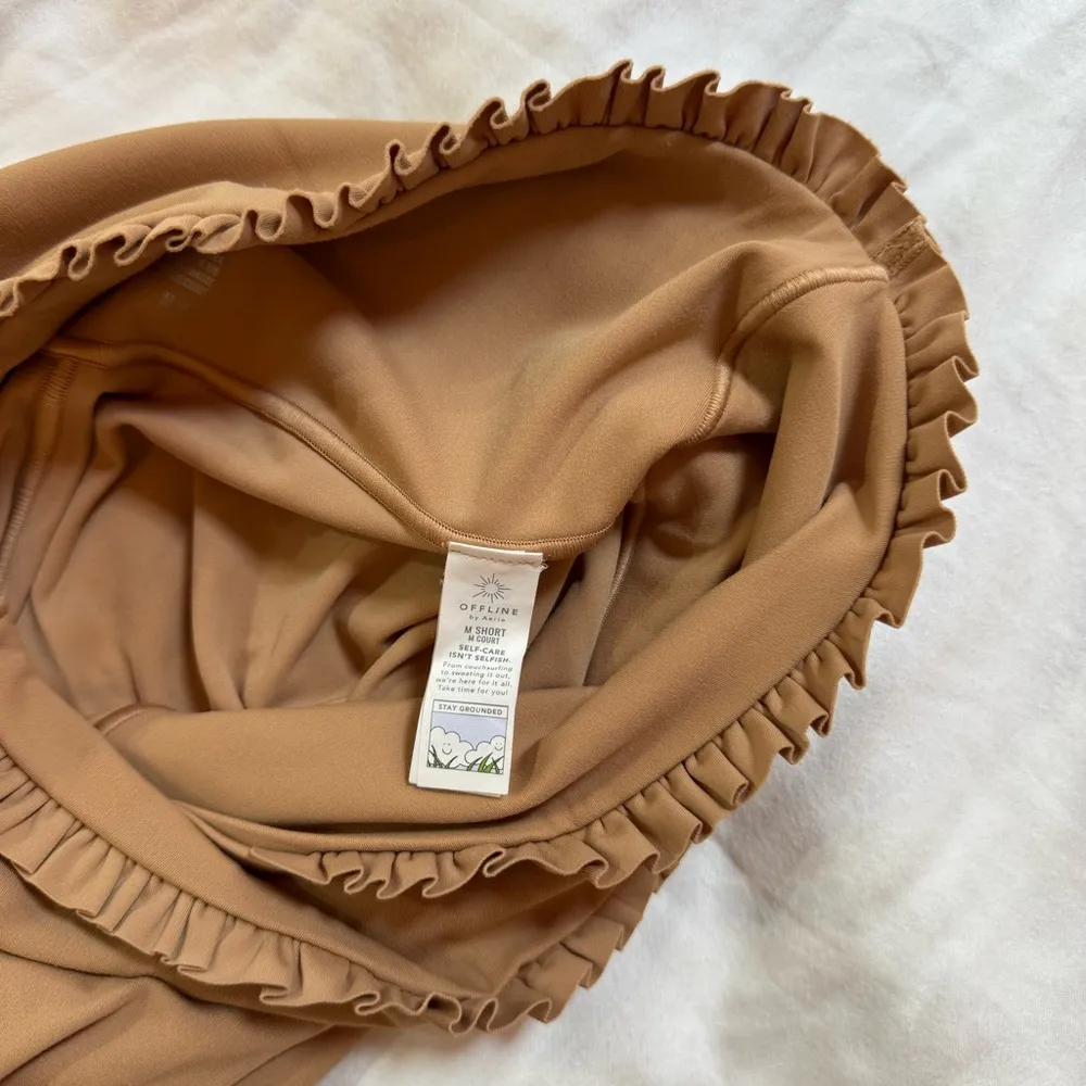 Aerie High-Waisted Leggings with Waistband Ruffle and Crisscrossed - Image 5