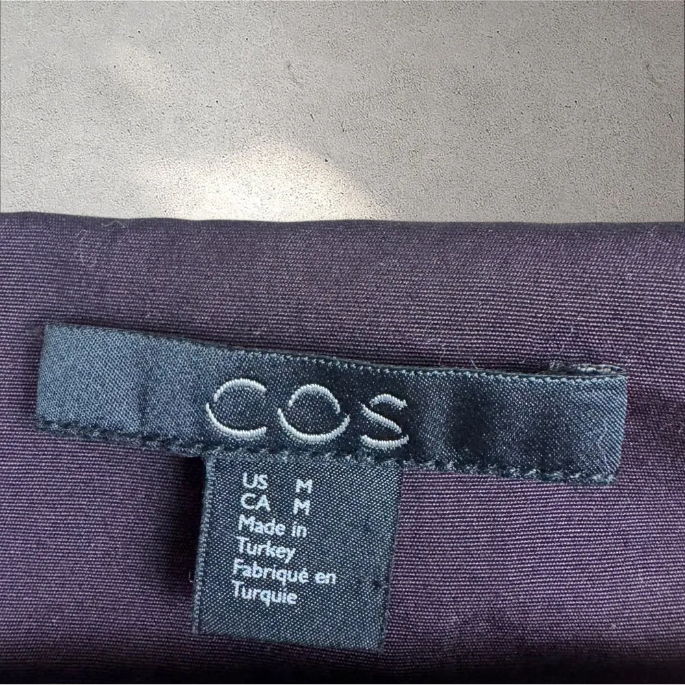 COS Boat Neck Modi Shift Dress Cuff Sleeve Office‎ Career Purple Sz M - Image 3