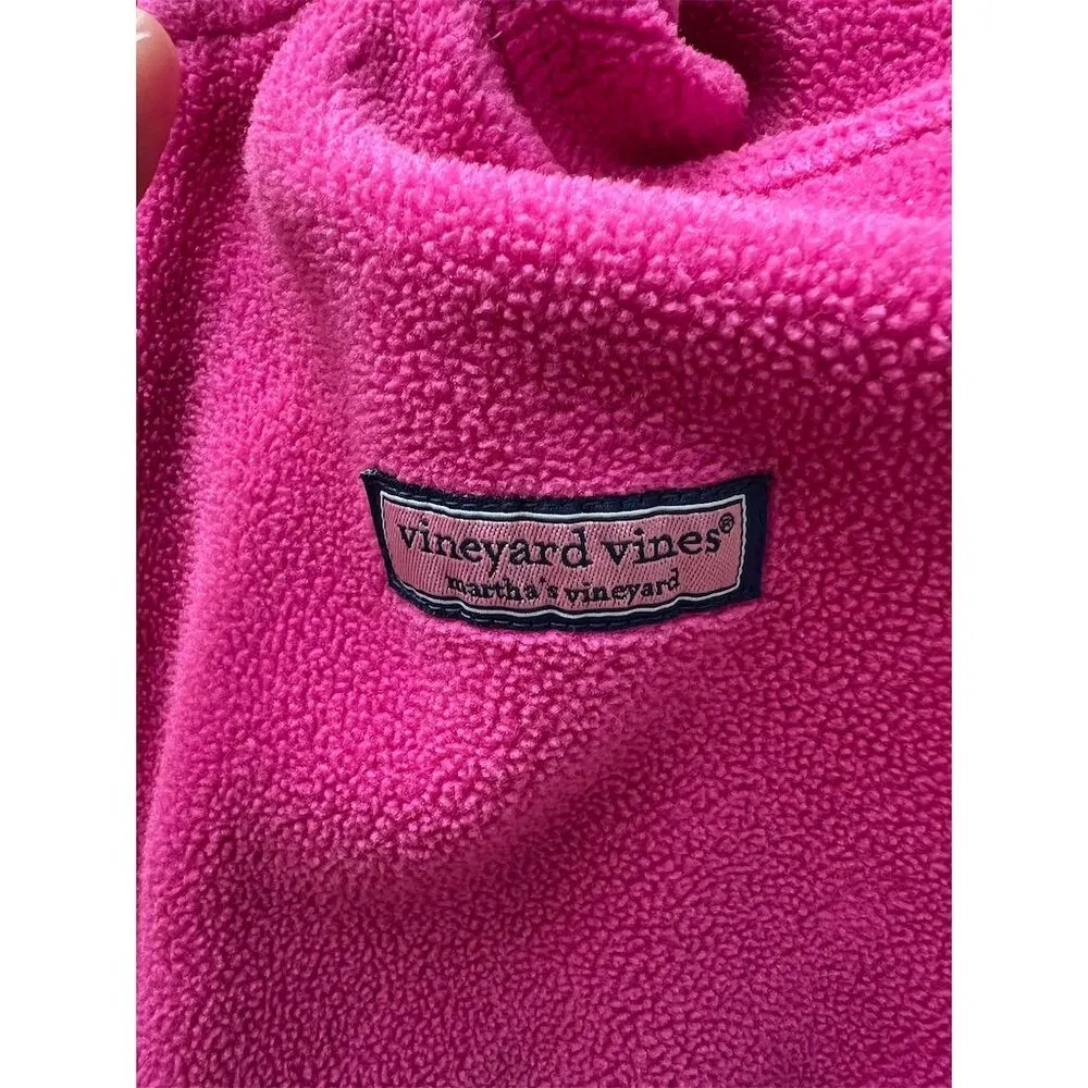 Vineyard Vines Women's Pink Fleece Vest Size L Casual Sleeveless - Image 4