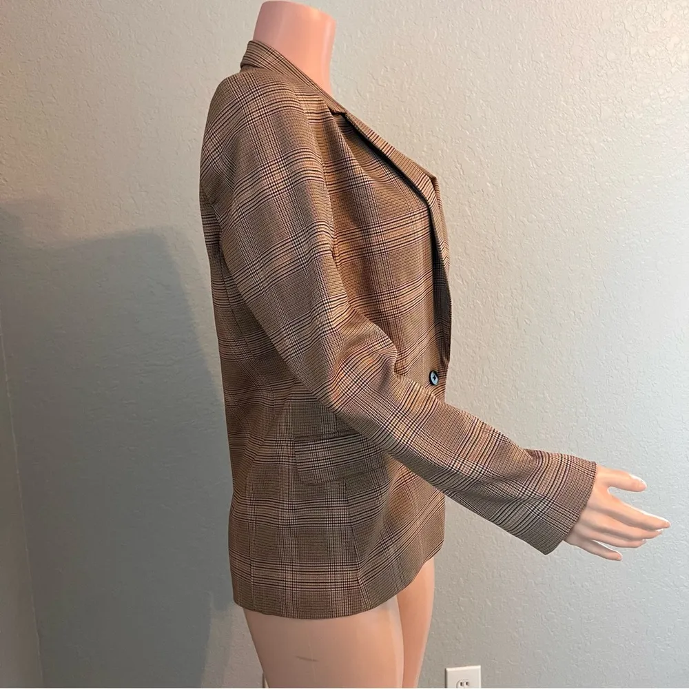 Banana Republic Blazer Jacket Womens Sz 8 Career New $135 1 Button Brown - Image 4