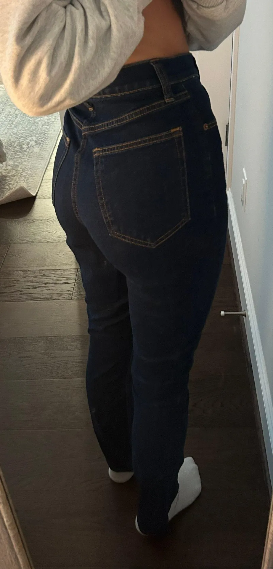 Abercrombie & Fitch Abercrombie Dark Wash Slim Straight Jeans - Image 2