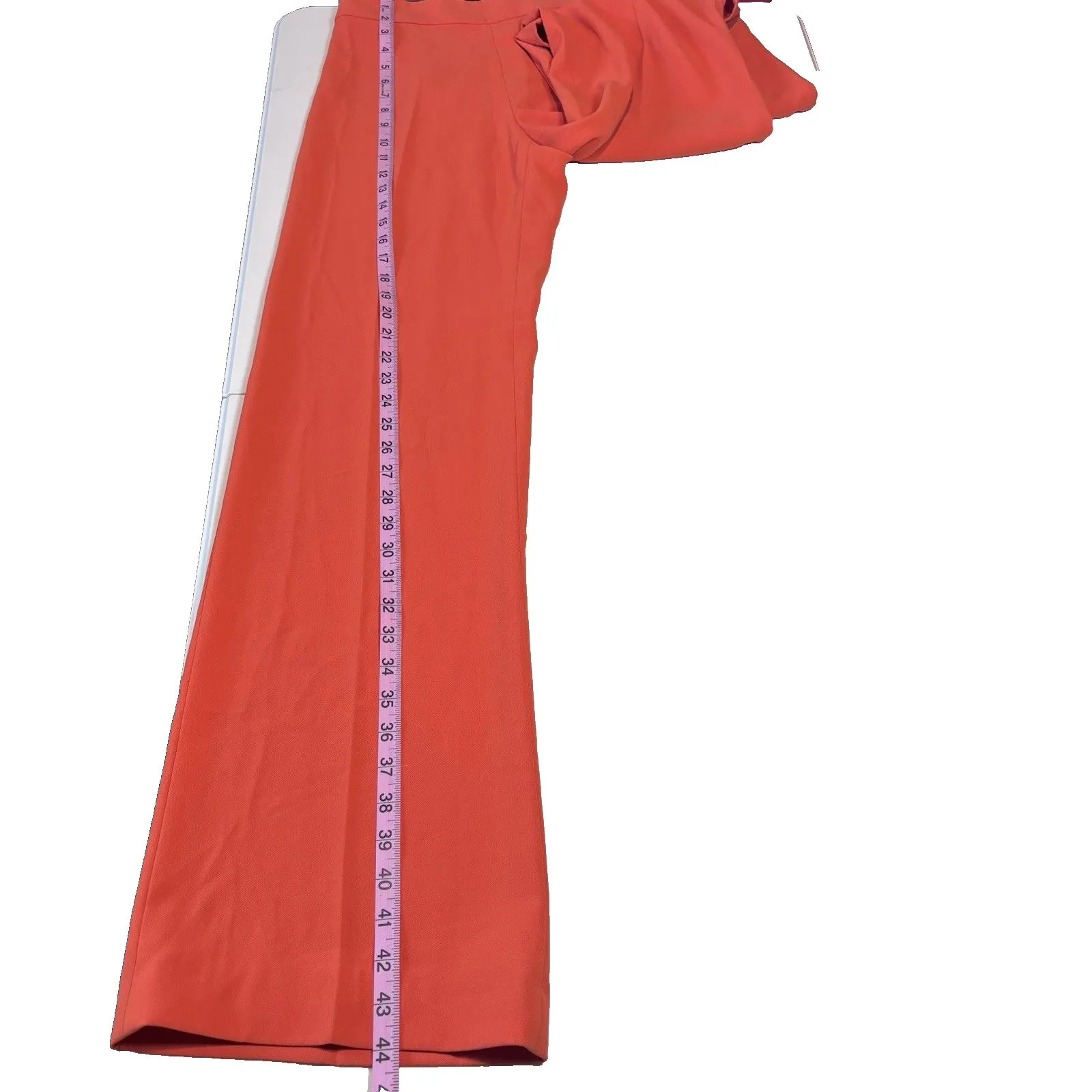 Zara Orange Flare Dress Pants with zipper on one side size XS NWT - Image 10