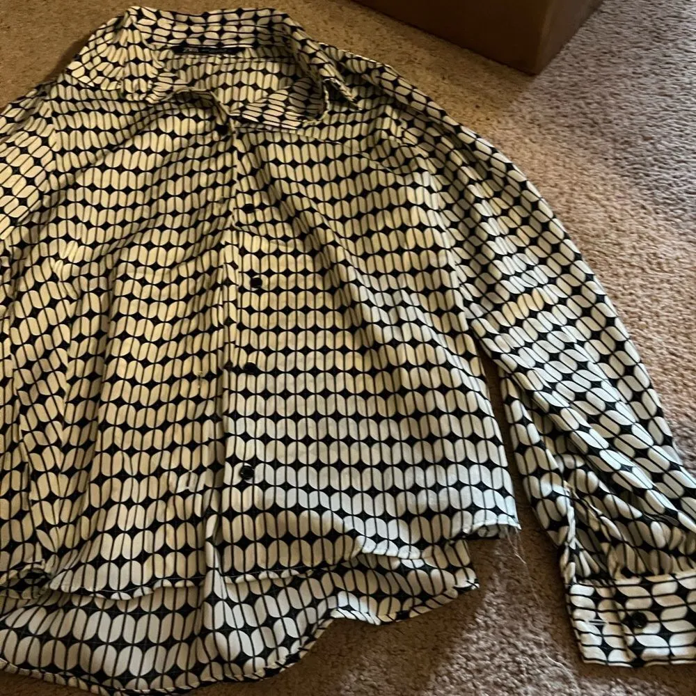 Zara small white button down blouse - Image 5