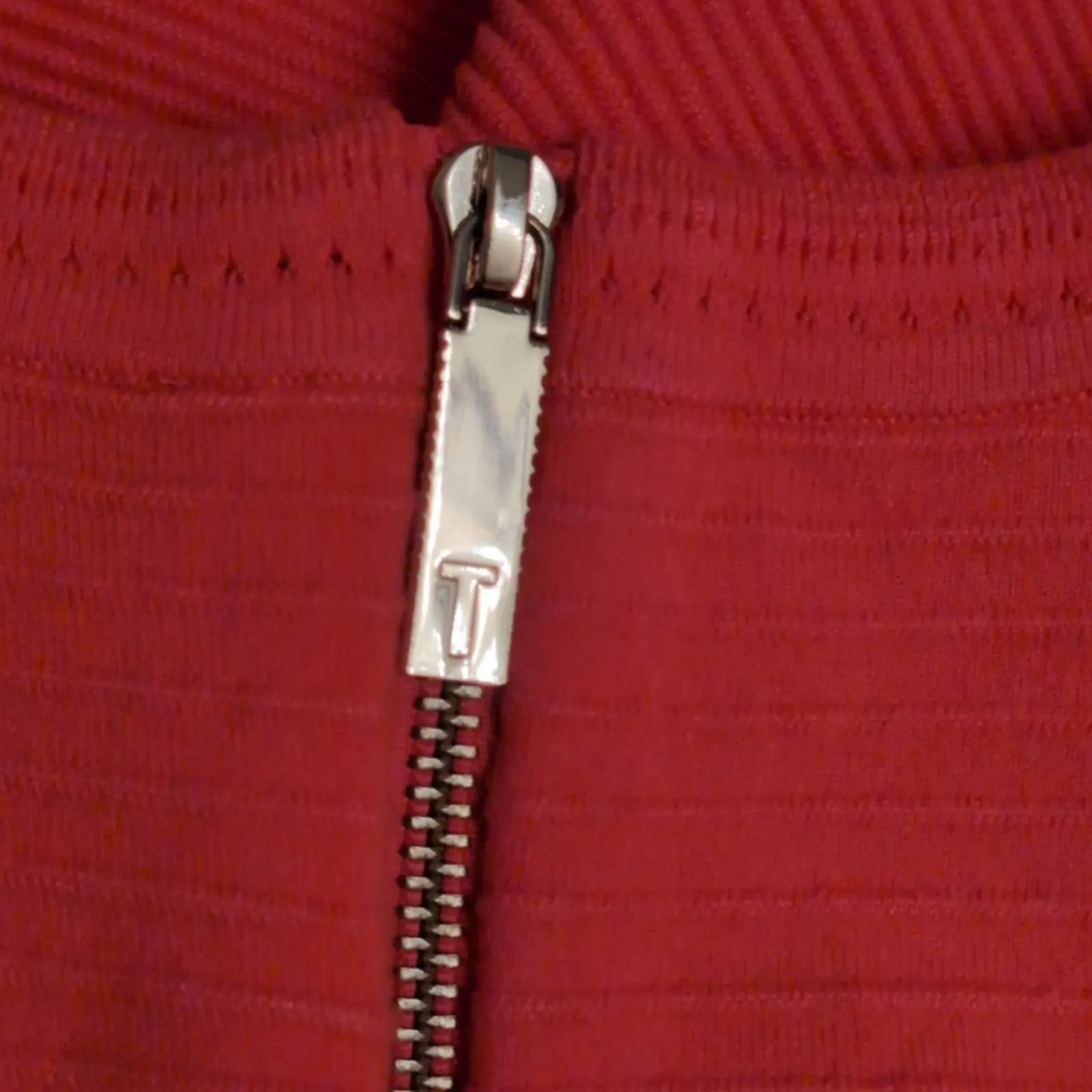 Ted Baker Mid Orange Zaralie Jacquard Skater Dress Sleeveless Scallop Flare 8 L - Image 6