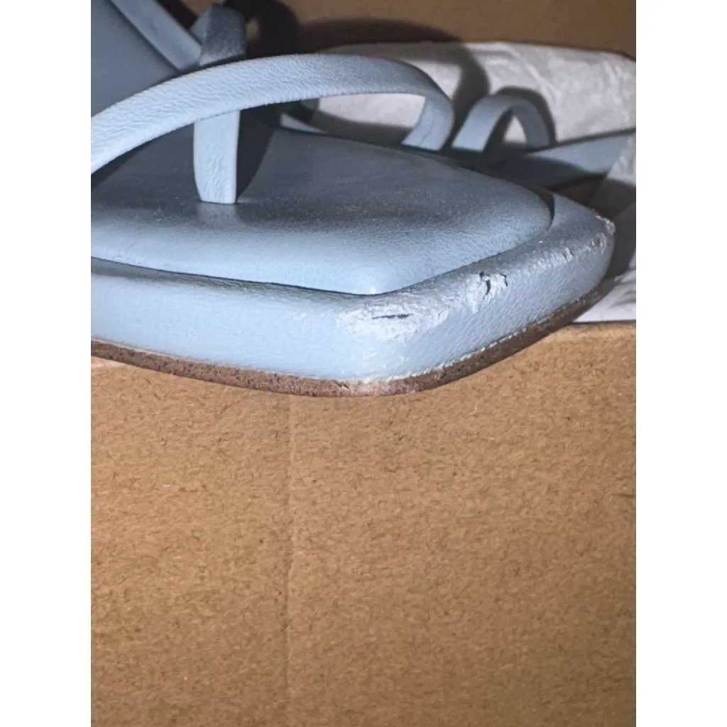 Steve Madden Locke Sandals in Blue Leather 7 New with Box Womens High Heels - Image 11