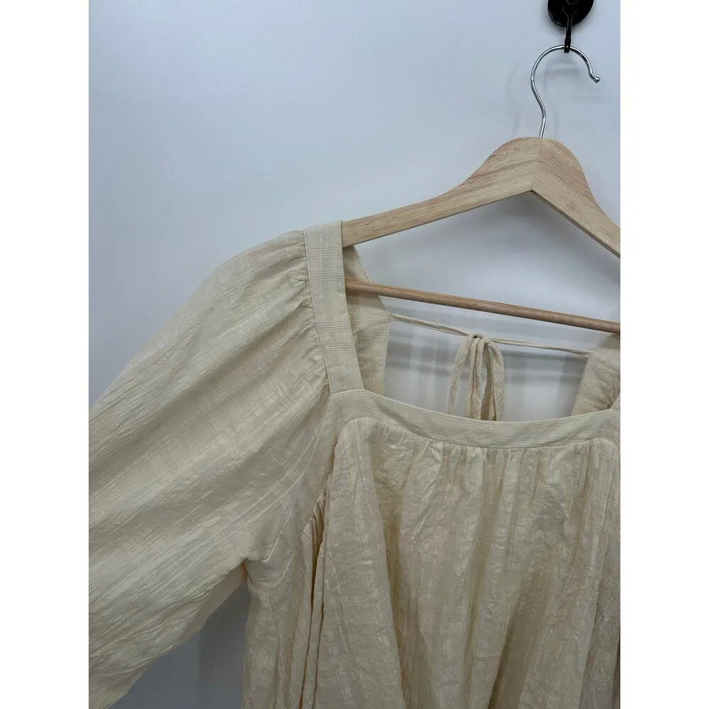 Altar'd State Peasant Top Women Medium Boxy Puff Sleeve Baby Doll Flowy Boho - Image 4