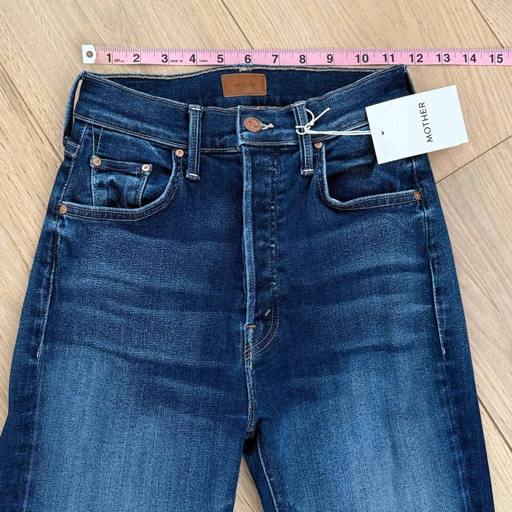 MOTHER The Tripper Ankle Fray in Change Is In The Air Blue Size 25 - Image 4