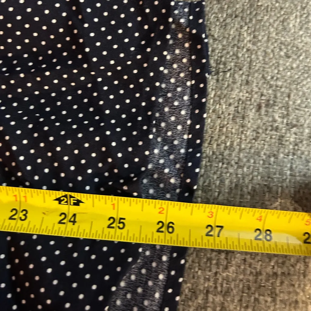 Vintage Elisabeth Liz Claiborne Dark Blue / White Polka Dot Top & Shorts | Sz 14 - Image 11