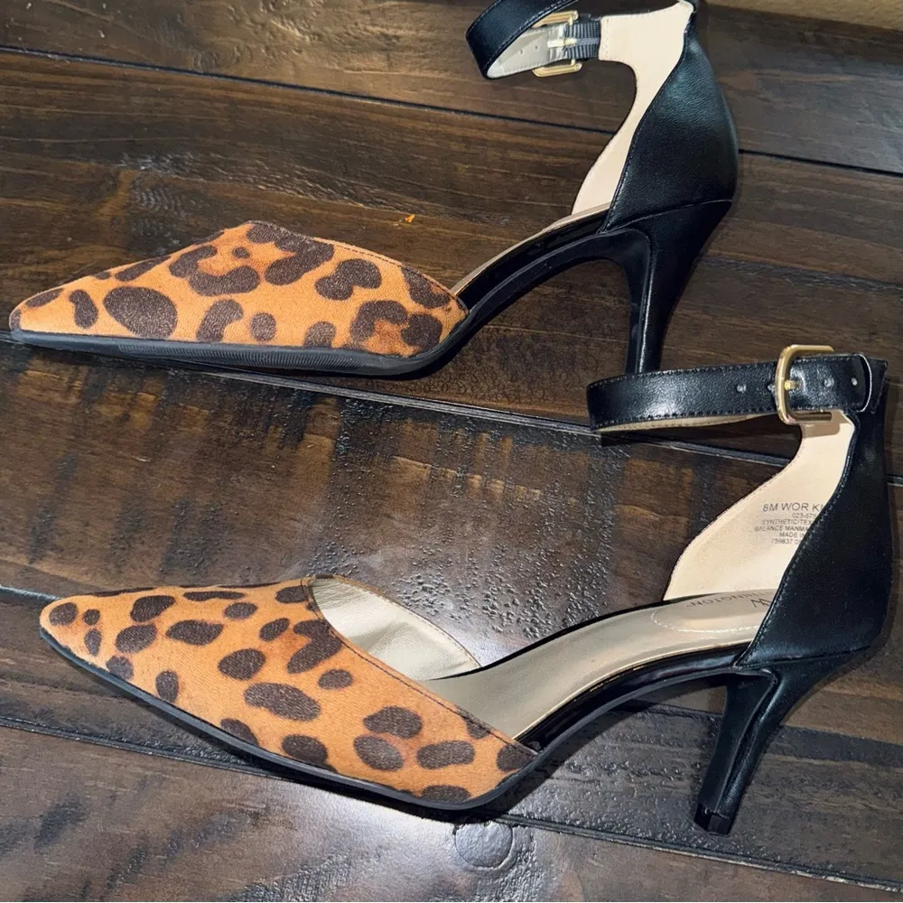 Worthington W Wor Kipper Cheetah Animal Print Pointed Toes Low Heels Womens 8 - Image 3