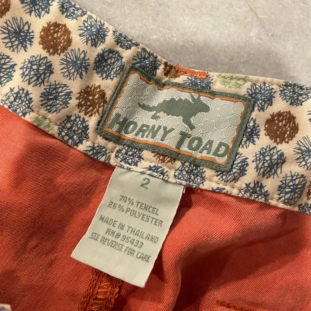 Horny Toad Size 2 Coral Mid Rise Soft Zip Up Snap Outdoor Hiking Shorts - Image 12