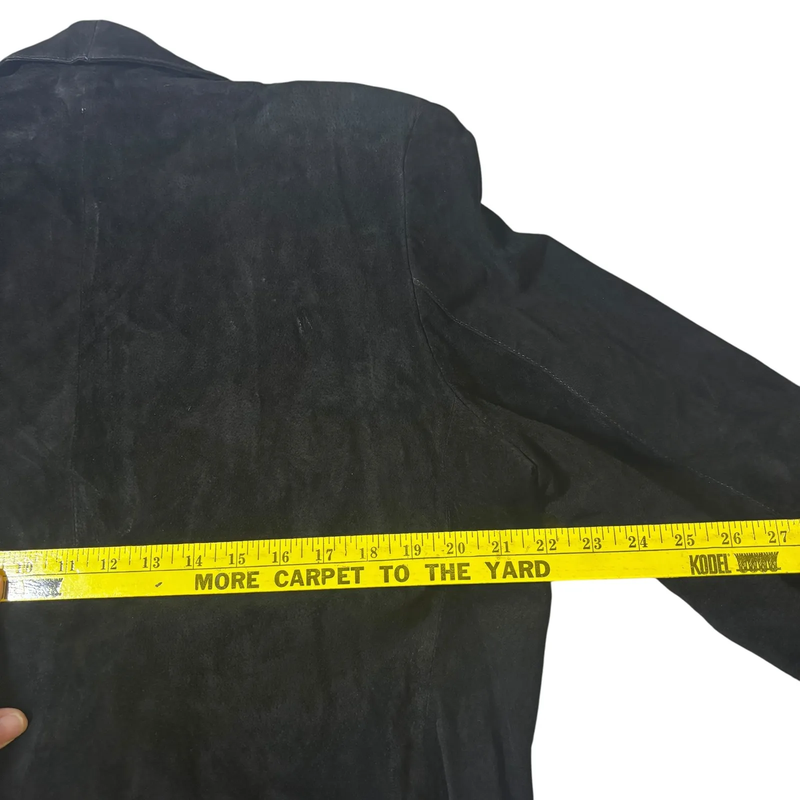 VTG Global Identity‎ G III Suede Leather Blazer Jacket Womens Large Black Crest - Image 10