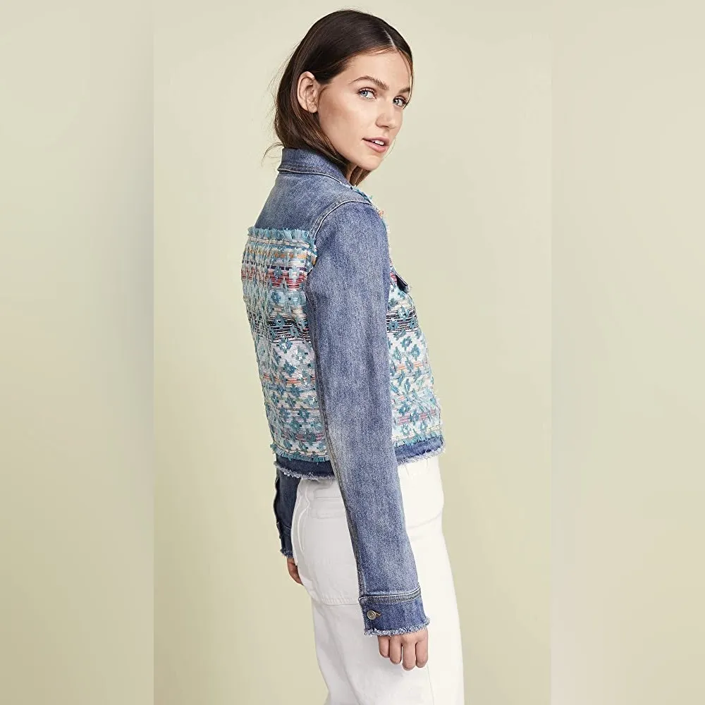 RAMY BROOK Murray Embellished Jean Jacket Small - Image 88